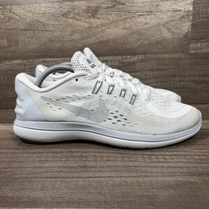 Nike Flex 2017 Run White Gray Womens US Size 8.5 EUR 40 898476-100 Running Shoes